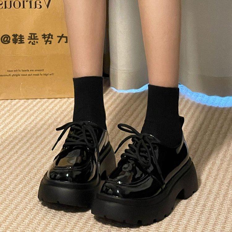 13243597.辣妹厚底小皮鞋女潮英伦学院风百搭日系jk单鞋子