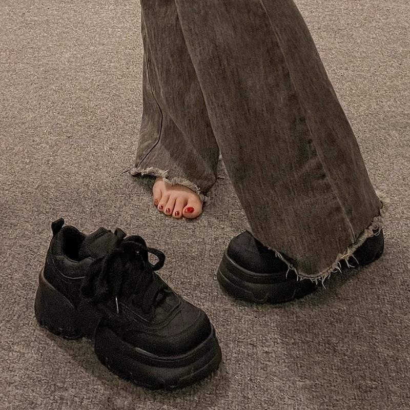 13243389.松糕厚底小白鞋女板鞋感休闲运动老爹鞋