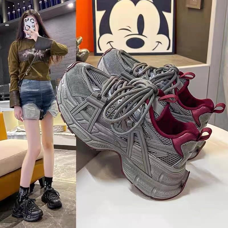 13243003.厚底小个子百搭老爹鞋鞋子女软底不累脚运动女鞋