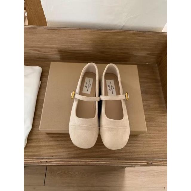 13243595.法式平底单鞋女芭蕾舞蝴蝶结单鞋浅口春季温柔红色单鞋