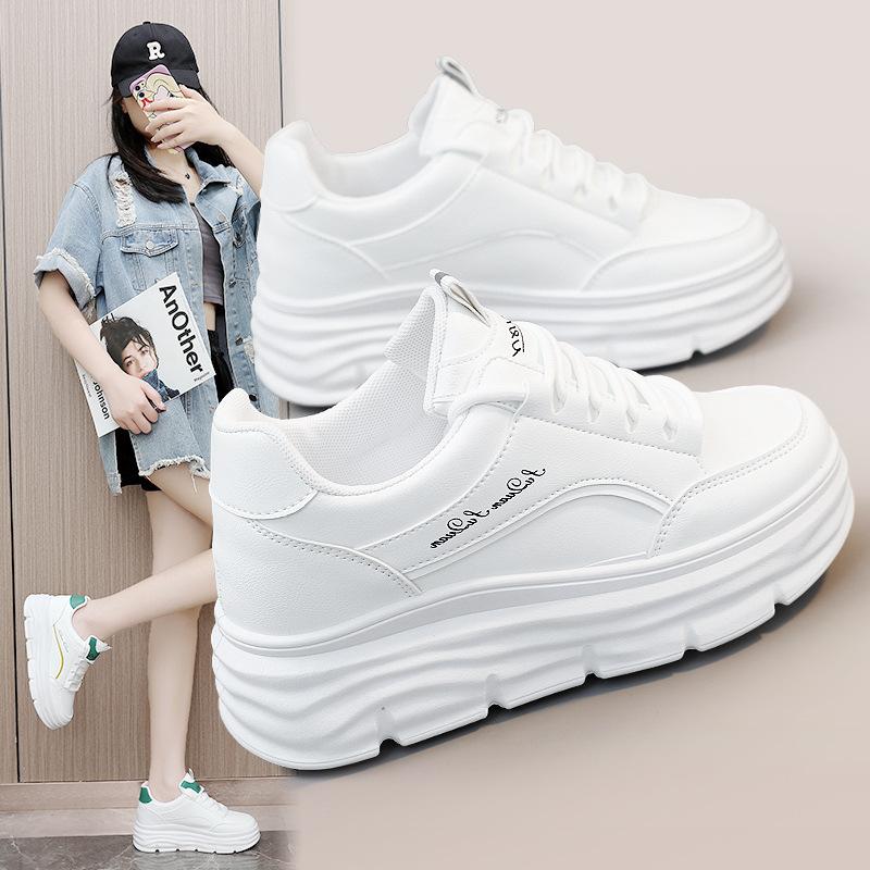 13244016.皮面女鞋夏季小白鞋厚底内时尚休闲鞋时尚女鞋