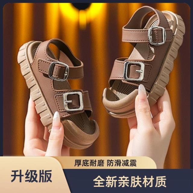 13232759.女童凉鞋夏防滑软底女孩中大童魔术贴小童鞋宝宝沙滩凉鞋