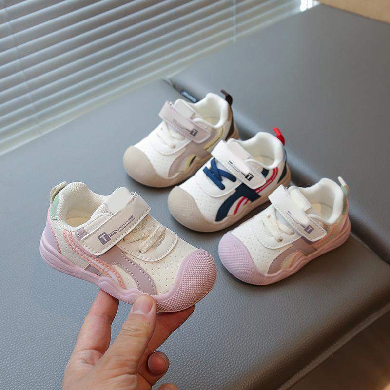 13239125.婴幼儿学步鞋男宝宝鞋皮面婴儿软底防滑女童机能学步鞋