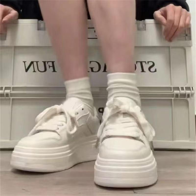 13244572.女时尚休闲厚底小个子鞋女百搭白色女韩版休闲鞋