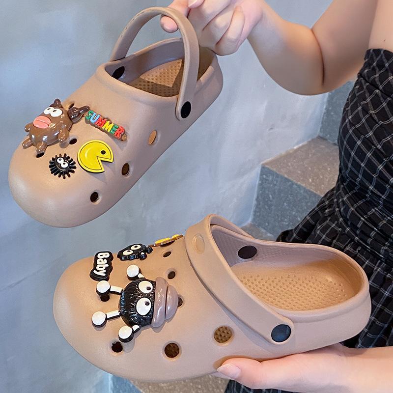 13241879.防滑洞洞鞋女eva夏季海边沙滩包头软底凉鞋外穿
