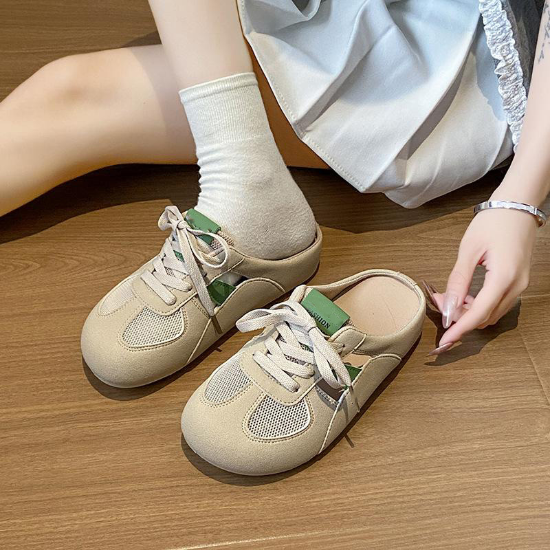 13241868.夏季半托小白鞋女网面透气板鞋休闲鞋潮K3907