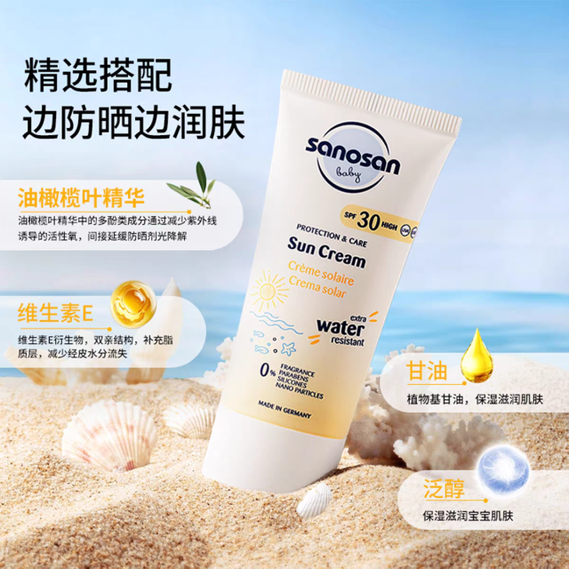13173044.【买一送一】哈罗闪德国婴儿SPF30UVA/UVB双波适用婴幼儿及成人30ml防晒霜