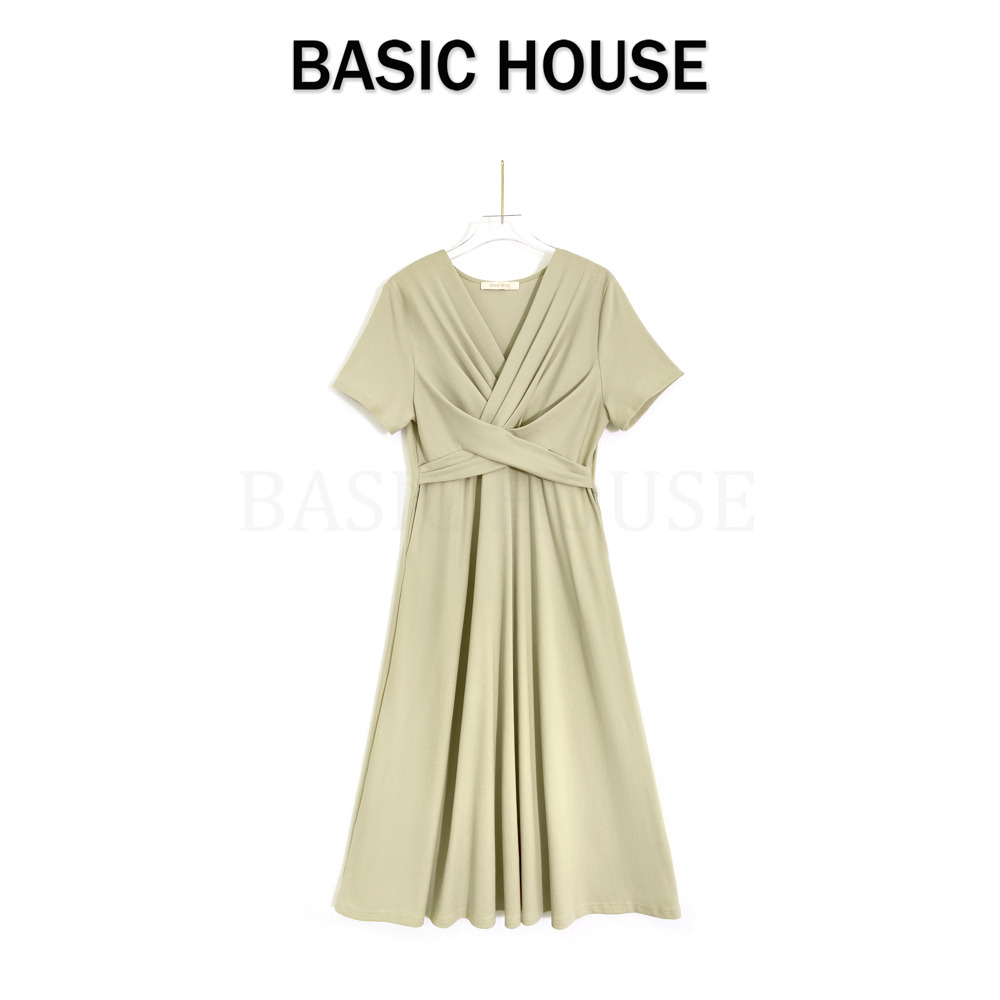 13834147.Basic House/百家好气质流行修身薄款收腰减龄显瘦高级长裙