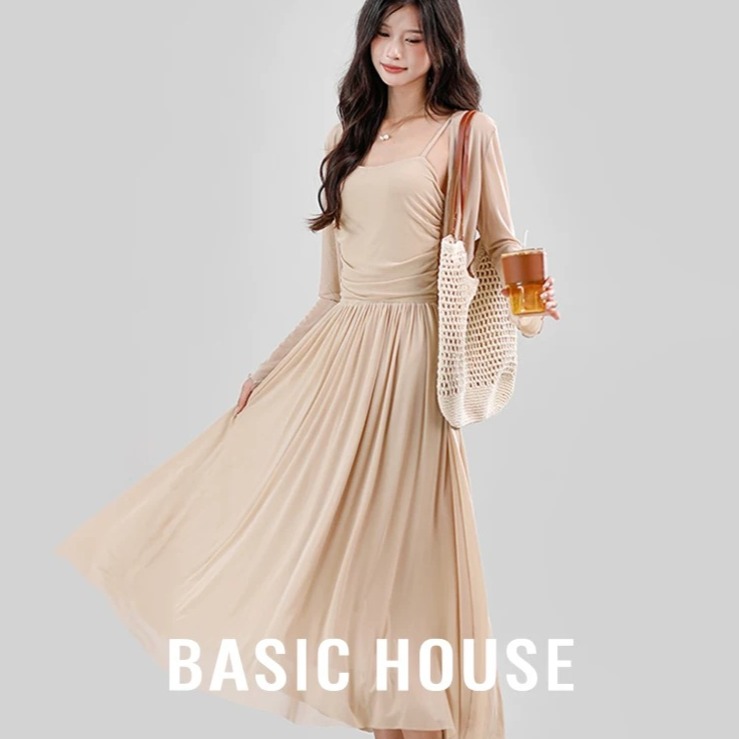 13834129.Basic House/百家好尹千金风开衫自然时尚套装显瘦加宽加大女装