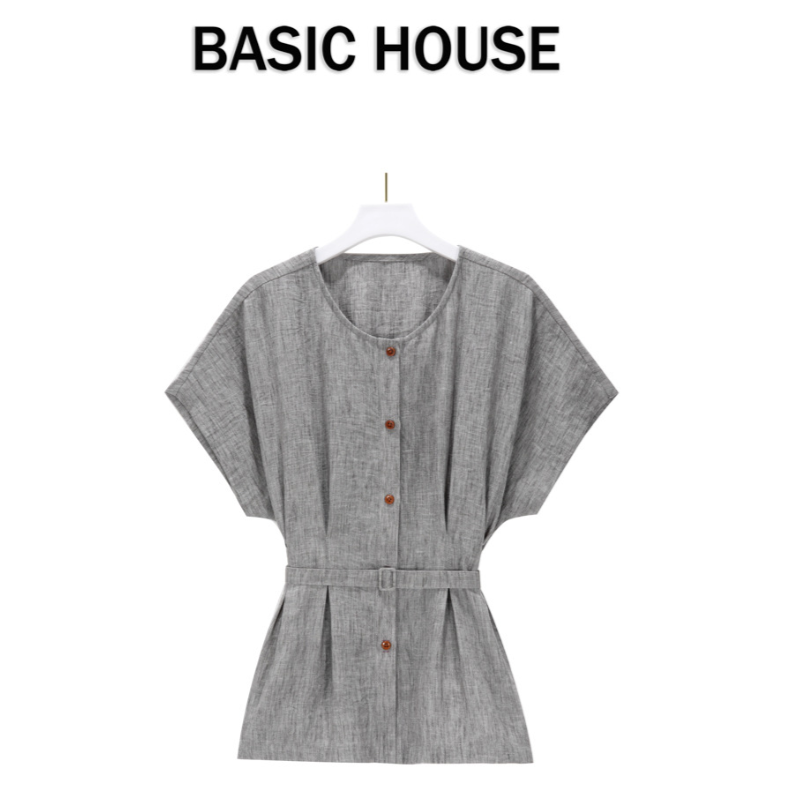 13834165.Basic House/百家好夏季新款法式衬衫女小众设计感宽松百搭