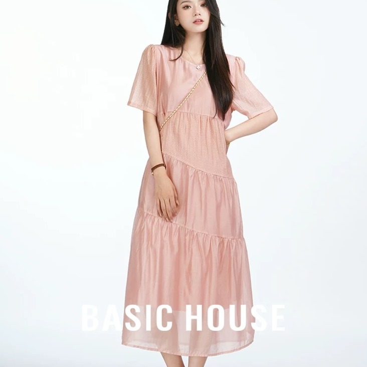 13834081.Basic House/百家好夏季时尚百搭宽松连衣裙