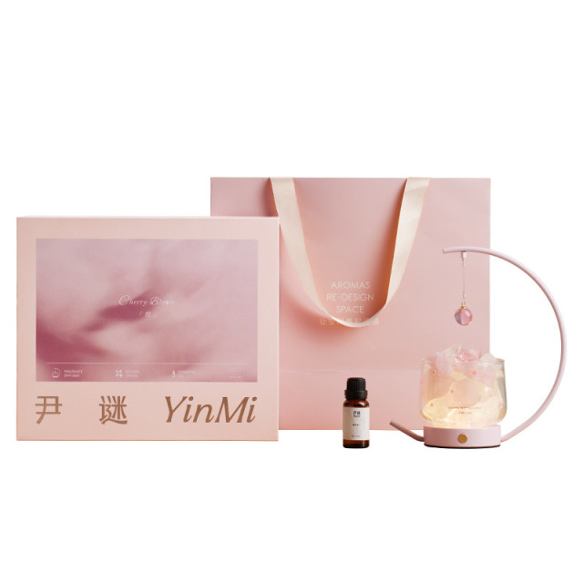 13231900.尹谜香薰樱花晶石扩香石香薰礼盒卧室内摆件高级感送女友生日礼物 下单额外赠送樱花香挂一个