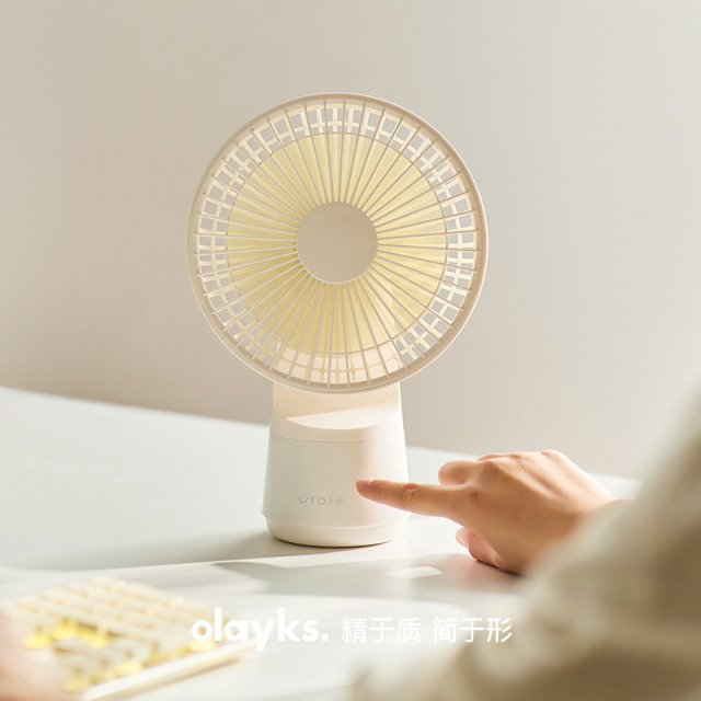 13439367.【爆款补贴】olayks立时桌面电风扇家用办公室宿舍小usb充电无线小风扇左右摇头轻音送风