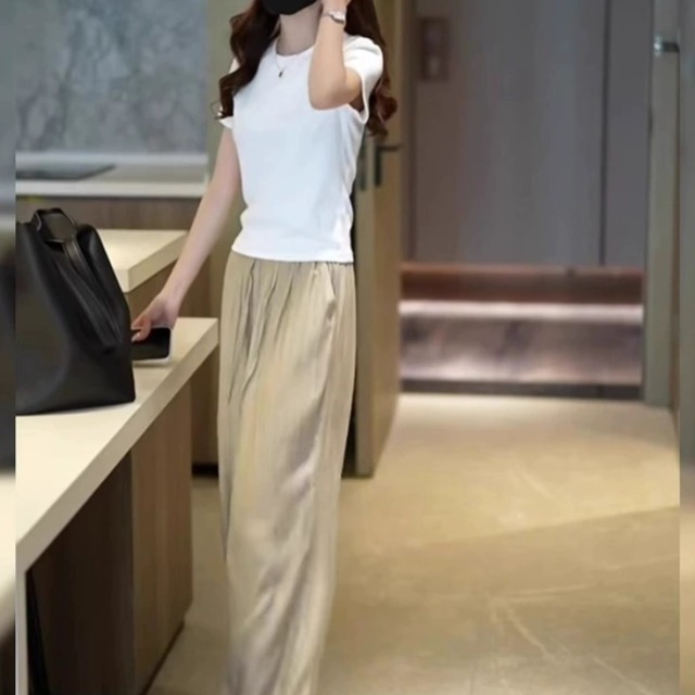 13762560.诗茉琳高级感休闲时尚套装女气质时髦冰丝阔腿裤夏装搭配一整套显瘦