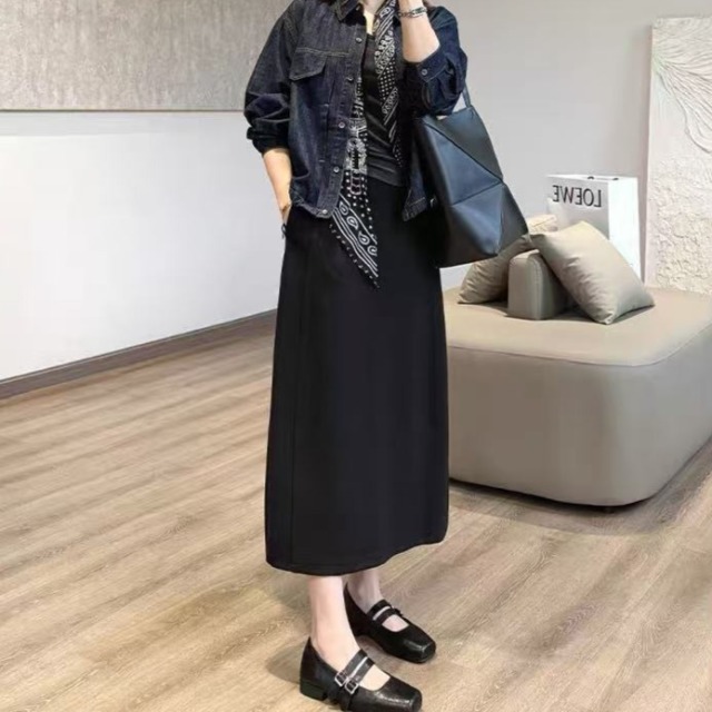 13824431.【雅薇吉】醋酸羊毛色纺花苞裙8861