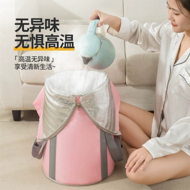 12707589.多功能旅行携便式泡脚袋养生过膝泡脚桶保温桶