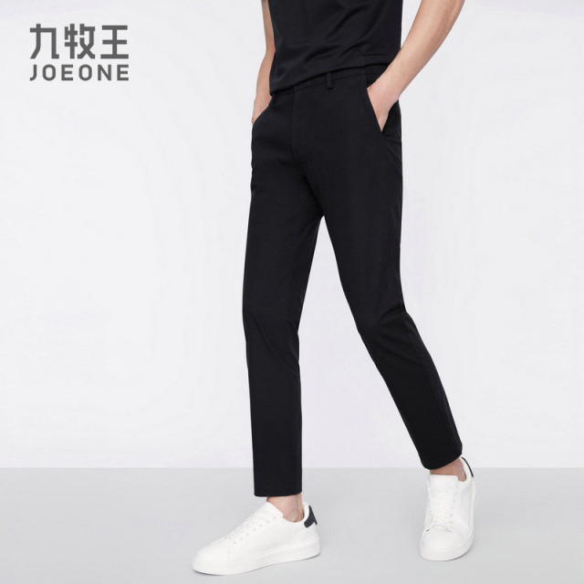 13189062.九牧王【免烫】春夏高端抗皱直筒休闲裤