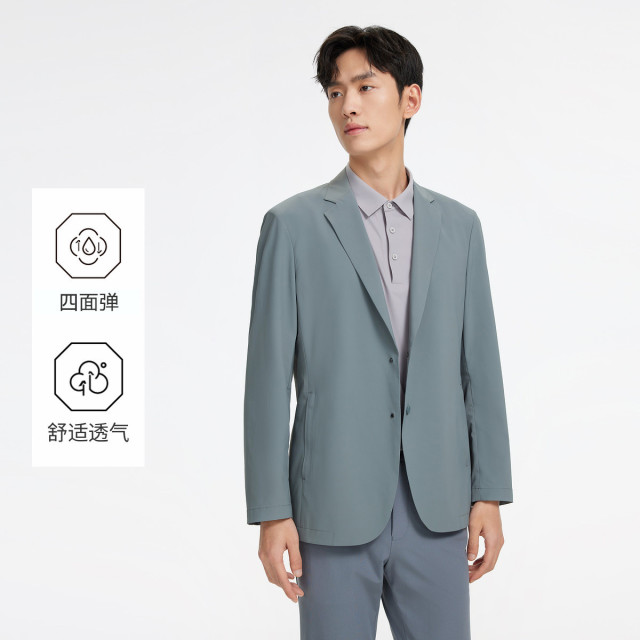 13189128.九牧王男装商务户外风格西装时尚百搭单西宽松高弹舒适休闲西服