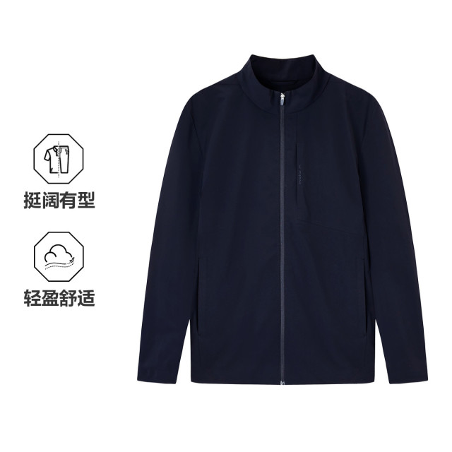 13189165.九牧王男装休闲高弹夹克舒适上衣时尚百搭通勤外套