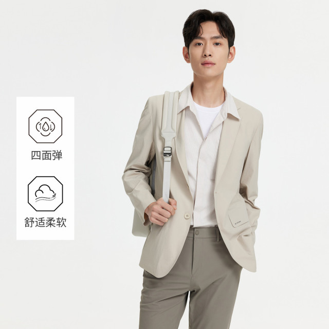 13189122.九牧王男装【四面弹】西装时尚百搭单西宽松舒适商务休闲西服