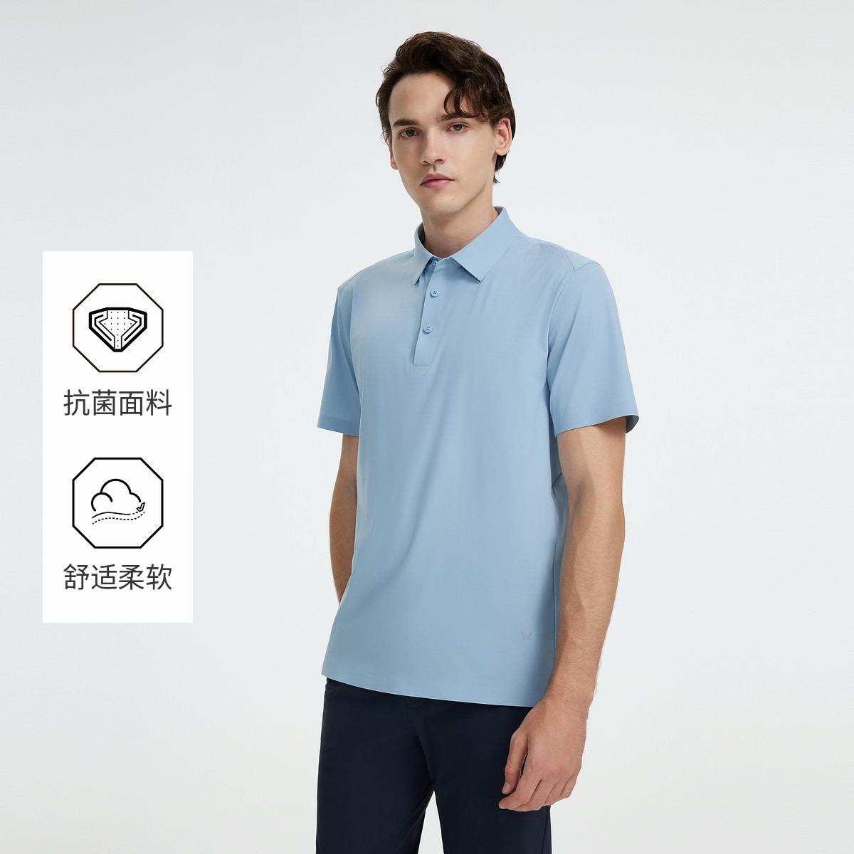 13216836.九牧王男装 百搭短袖T恤夏简约POLO衫商务休闲男上衣