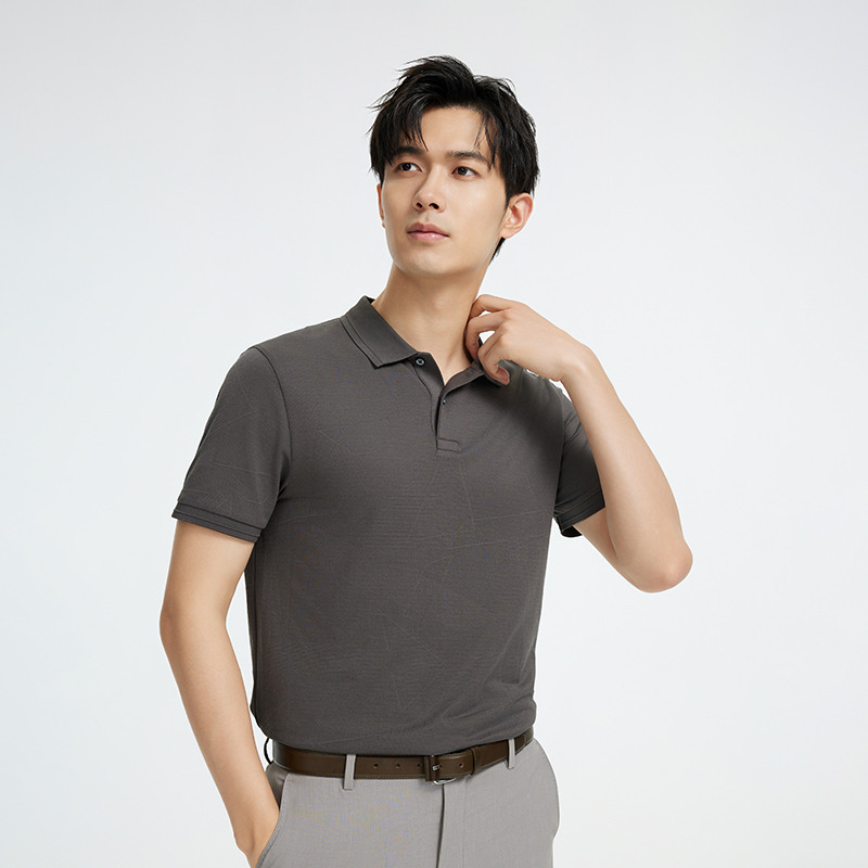 13216826.九牧王男装 夏季百搭短袖T恤简约上衣商务休闲男POLO衫