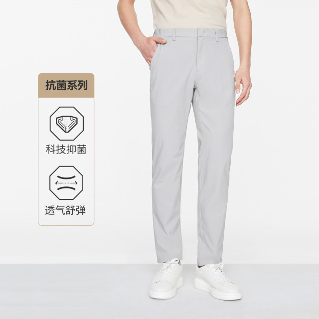 13654497.九牧王男装混纺抗皱休闲西裤中青年商务通勤长裤子