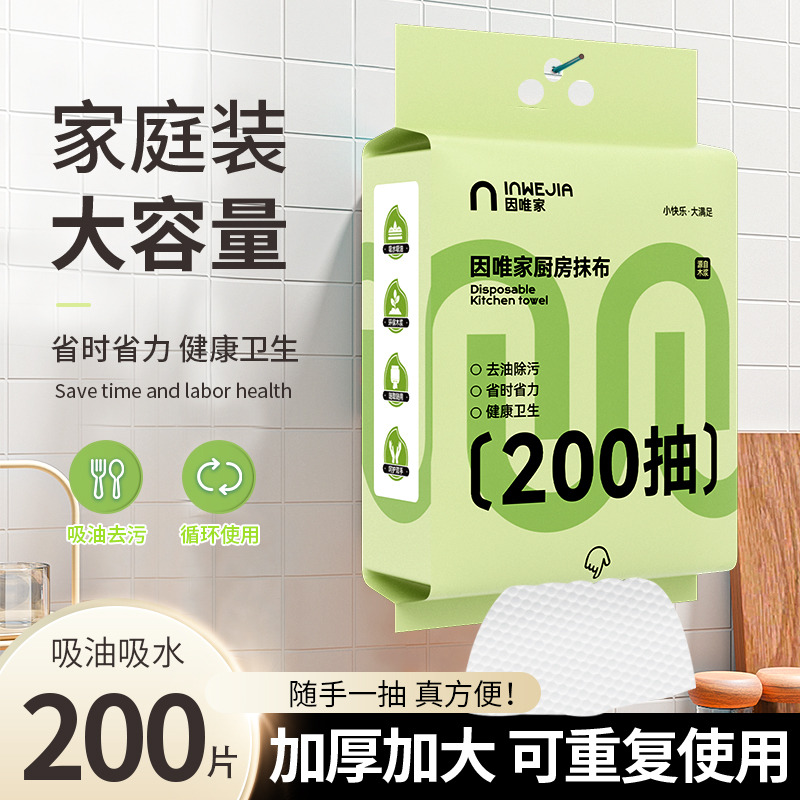 13534219.加送无痕挂钩!【inwejia悬挂式厨房懒人抹布】干湿两用,吸水吸油,比抹布省事干净方便
