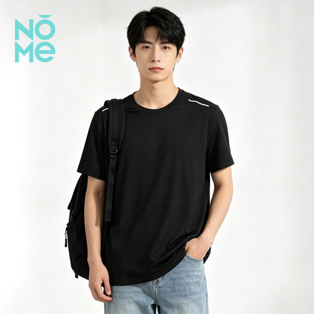 13584663.NOME新款凉感短袖T恤男女情侣款夏季圆领透气速干宽松百搭不易起皱上衣