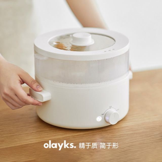 13470686.olayks立时出口原款2L电火锅煮锅炒锅家用大容量多功能大火力烹饪锅具火锅