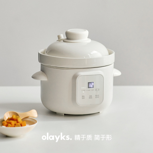 13470699.olayks立时小宝煲微压米油辅食锅宝宝煮粥炖汤分月龄婴儿电炖锅炖盅BB煲砂锅/珐琅锅