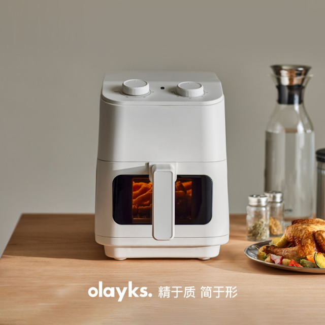 13472713.olayks立时空气炸锅蒸锅家用多功能电炸锅新款5升大容量免翻可视烤箱烹调锅具
