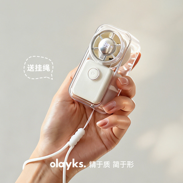 13473559.olayks立时小冰墩手持小风扇拇指小型户外降温迷你usb便携式随身通勤学生出行桌面充电风扇