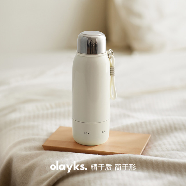 13618142.olayks便携式烧水杯小型316L不锈钢烧水壶电热水壶小容量旅行电热水杯恒温杯杯壶用具保温壶