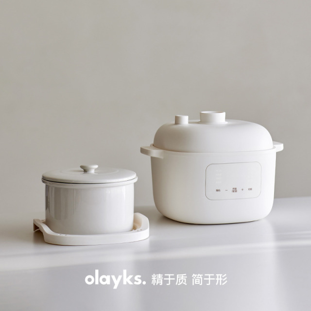13473100.olayks立时电炖锅煮粥锅陶瓷辅食锅煲汤燕窝电炖盅隔水炖家用蒸锅
