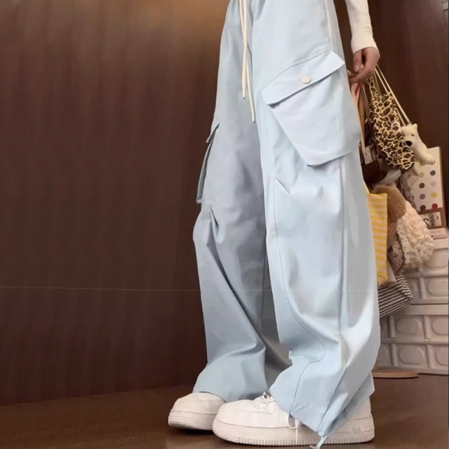 13286928.【常规/加长】运动工装两穿裤高腰抽绳速干休闲裤