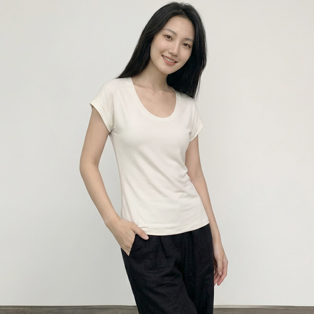 13454666.SUIXI随系-【莱赛尔+氨纶】凉感!显瘦百搭小飞袖T恤