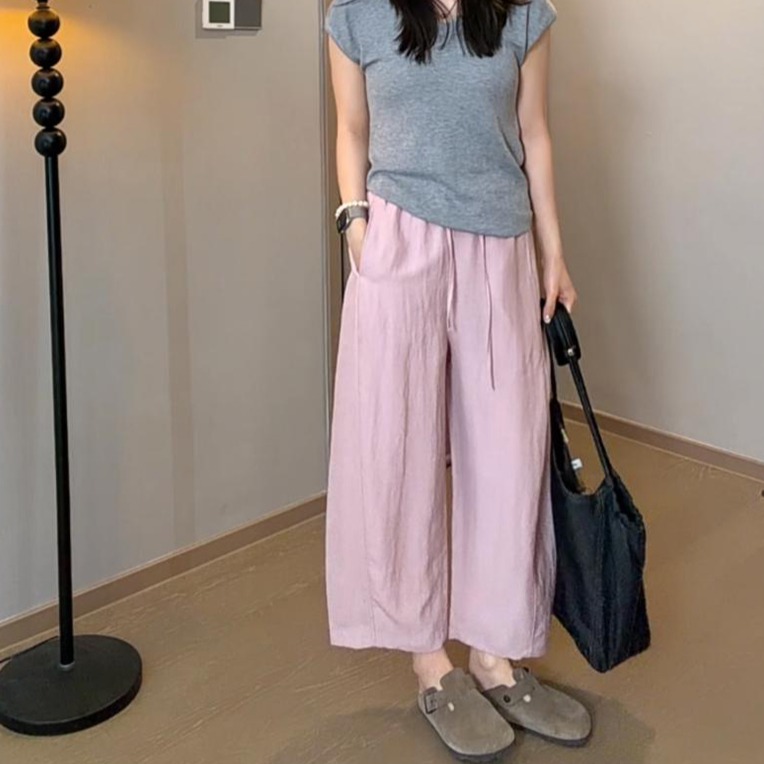 13749326.SUIXI随系-莱赛尔天丝亚麻简约气质休闲九分裤