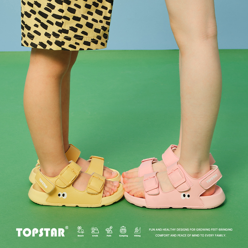 13776934.【开学季-运费险】TOPSTAR童鞋2026年夏季新款男童魔术贴凉鞋女童软底沙滩鞋7029