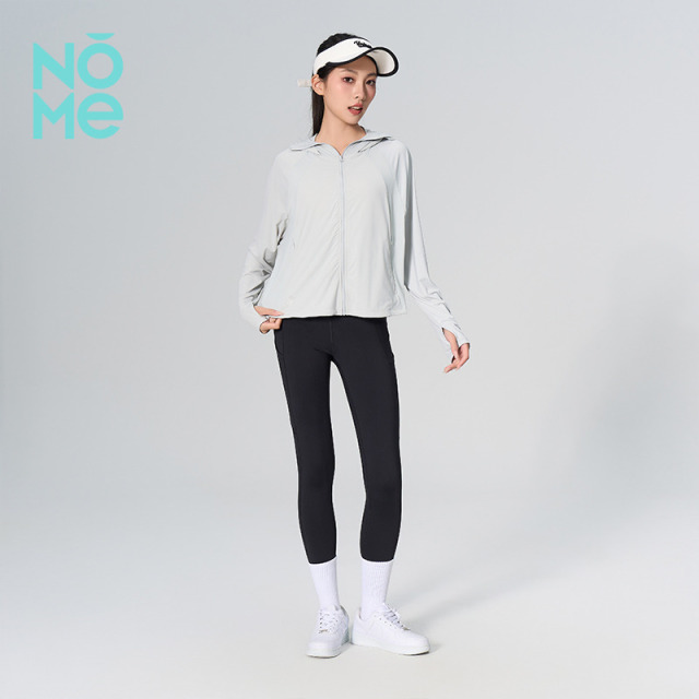 13434211.NOME爆款UPF100+冰丝防晒衣女夏季黑胶帽檐防紫外线透气薄款户外防晒服外套