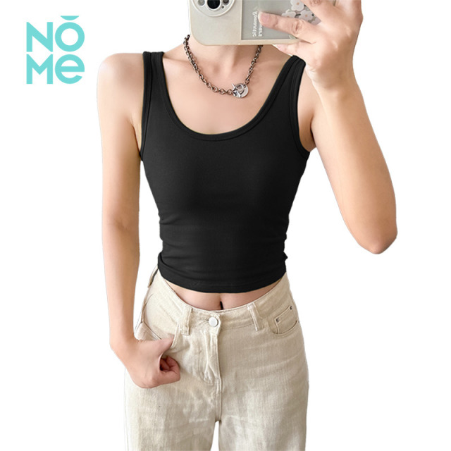 13521187.NOME爆款短款背心女夏季新款遮副乳不走光内搭外穿修身打底背心