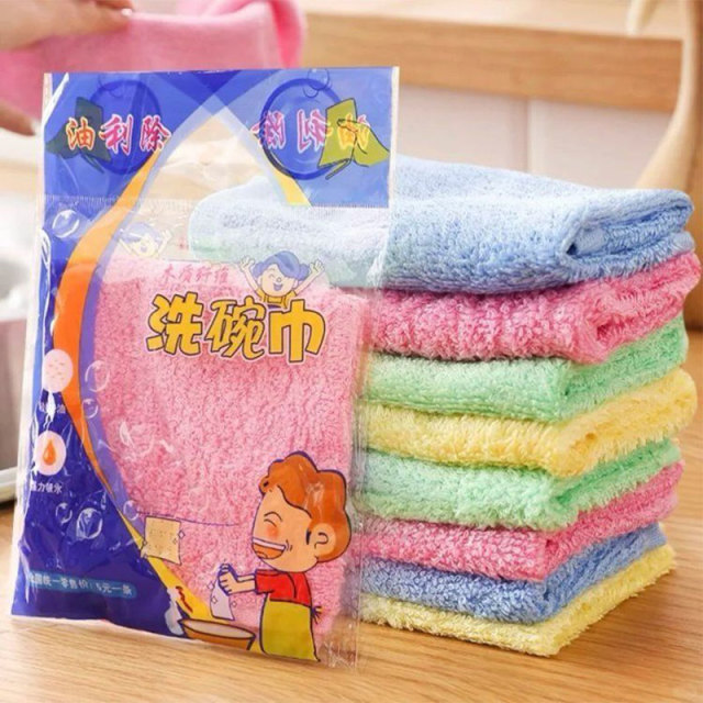 13494339.【限时秒杀现在下单到手10条/20条】洗碗巾木纤维洗碗布不沾油抹布家用厨房专用吸水易清洗