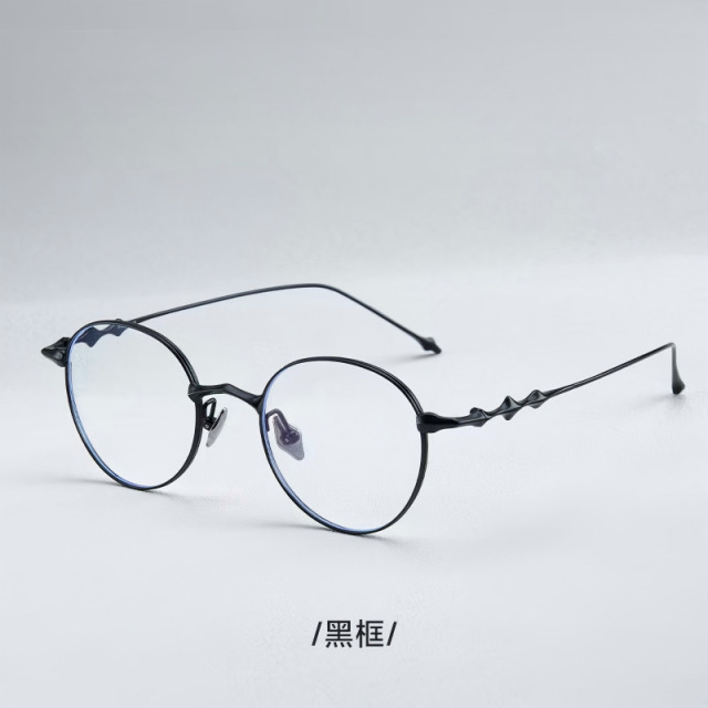 13493197.【宋轶同款】纯钛小圆框复古清冷感平光镜