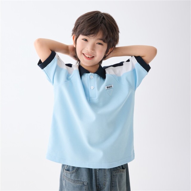 13692948.海妈家男童POLO衫T恤夏季薄款2026新款儿童短袖上衣透气打底汗衫