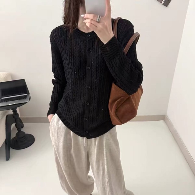 13843599.【雅薇吉】麻花针织衫