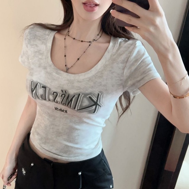 13564636.晕染印花短袖