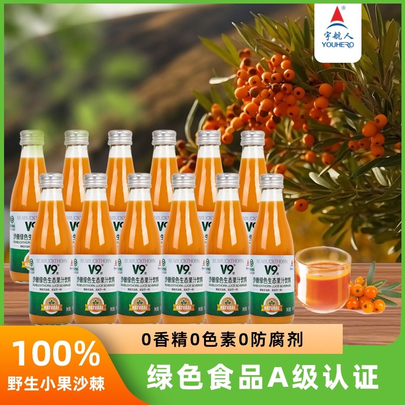 13330692.宇航人绿色生态鲜榨沙棘果汁饮料300ml*12瓶/箱