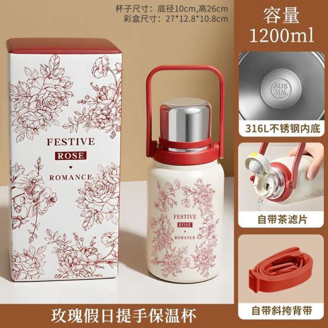 13434304.水杯保温杯女口袋保温杯316食品级保温水杯不锈钢杯子大容量喜壶