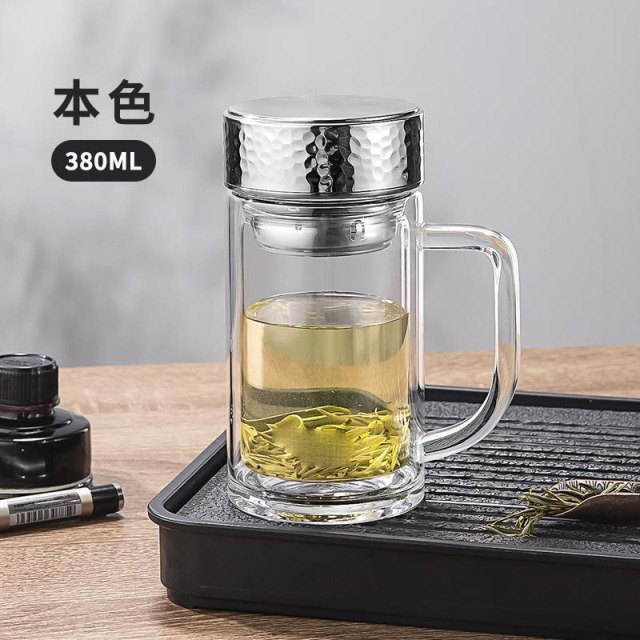 13435721.双层办公玻璃杯高硼硅加厚简约带把手泡茶水杯子