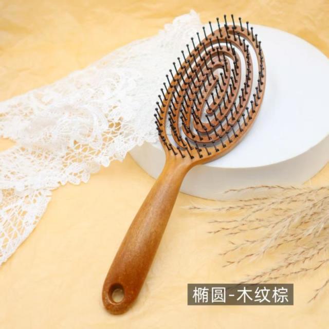 13451826.【2件装】镂空按摩梳蓬松高颅顶干湿两用女顺发卷发按摩梳非气垫家用梳